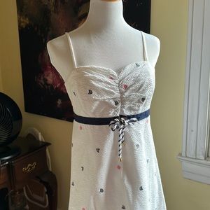 Beautiful white seersucker sundress